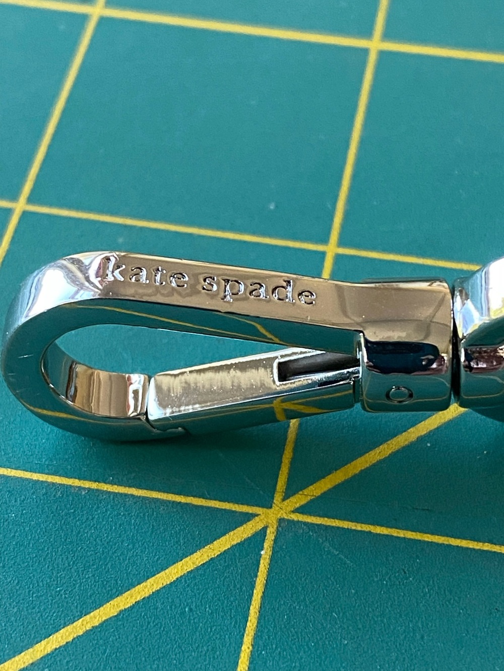 NWOT Kate Spade Adjustable Purse Strap. Lt. Blue w/ Silver Hardware - Picture 10 of 11